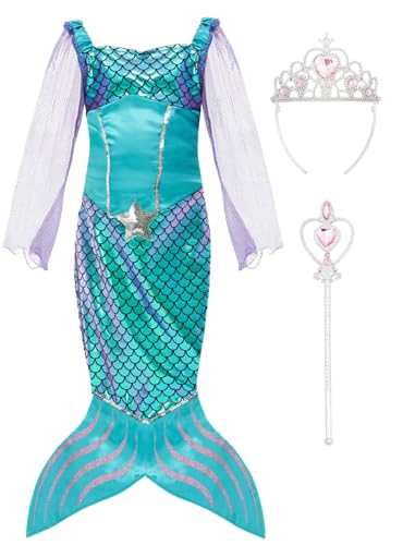 Funidelia | Meerjungfrau Kostüm mit Zubehör für Mädchen Mythologie - Kostüm für Kinder & Verkleidung für Partys, Karneval & Halloween - Größe 5-6 Jahre - Lila Funidelia | Meerjungfrau Kostüm mit Zubehör für Mädchen Mythologie - Kostüm für Kinder & Verkleidung für Partys, Karneval & Halloween - Größe 5-6 Jahre - Lila von Funidelia