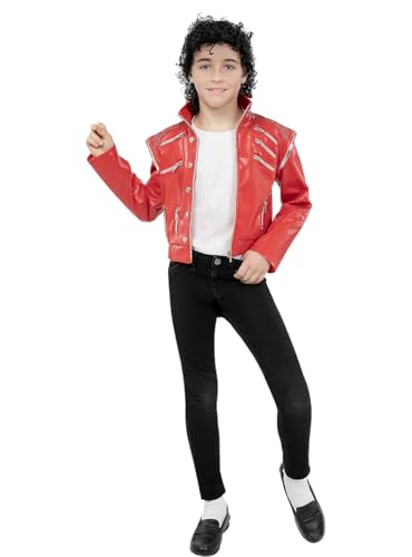 Funidelia | Michael Jackson Beat It Jacke für Jungen Popmusik, Musikgruppen, Sänger, 80er Jahre - Zubehör für Kinder, Zubehör für Kostüm - Größe 3-4 Jahre - Rot Funidelia | Michael Jackson Beat It Jacke für Jungen Popmusik, Musikgruppen, Sänger, 80er Jahre - Zubehör für Kinder, Zubehör für Kostüm - Größe 3-4 Jahre - Rot von Funidelia