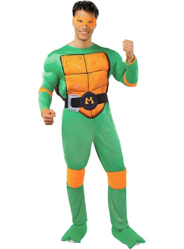 Funidelia | Michelangelo Kostüm - Teenage Mutant Ninja Turtles für Herren Ninja Turtles & Zeichentrickfilm - Kostüm für Erwachsene & Verkleidung für Partys, Karneval & Halloween - Größe S Funidelia | Michelangelo Kostüm - Teenage Mutant Ninja Turtles für Herren Ninja Turtles & Zeichentrickfilm - Kostüm für Erwachsene & Verkleidung für Partys, Karneval & Halloween - Größe S von Funidelia
