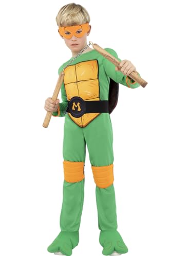 Funidelia | Michelangelo Kostüm - Teenage Mutant Ninja Turtles für Jungen Ninja Turtles & Zeichentrickfilm - Kostüm für Kinder & Verkleidung für Partys, Karneval & Halloween - Größe 3-4 Jahre Funidelia | Michelangelo Kostüm - Teenage Mutant Ninja Turtles für Jungen Ninja Turtles & Zeichentrickfilm - Kostüm für Kinder & Verkleidung für Partys, Karneval & Halloween - Größe 3-4 Jahre von Funidelia