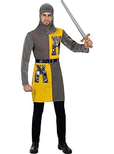Funidelia | Mittelalter Ritter Kostüm für Herren Mittelalter - Kostüm für Erwachsene & Verkleidung für Partys, Karneval & Halloween - Größe - Grau/Silber Funidelia | Mittelalter Ritter Kostüm für Herren Mittelalter - Kostüm für Erwachsene & Verkleidung für Partys, Karneval & Halloween - Größe - Grau/Silber von Funidelia