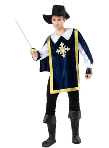 Funidelia | Musketeer Kostüm für Herren Musketiere, Schwertkämpfer - Kostüm für Erwachsene & Verkleidung für Partys, Karneval & Halloween - Größe L - Braun Funidelia | Musketeer Kostüm für Herren Musketiere, Schwertkämpfer - Kostüm für Erwachsene & Verkleidung für Partys, Karneval & Halloween - Größe L - Braun von Funidelia