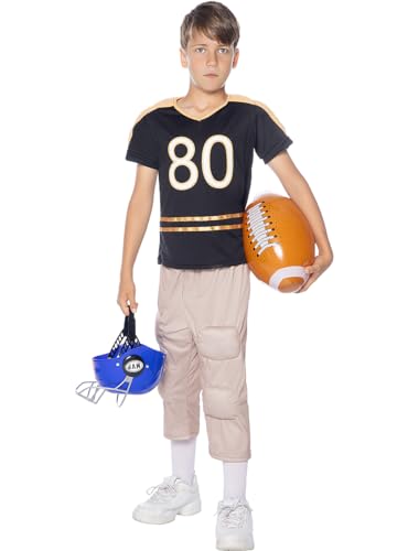 Funidelia | Muskulöses American Football Kostüm für Jungen Rugby, Quarterback, American Football, Berufe - Kostüm für Kinder & Verkleidung für Partys, Karneval & Halloween - Größe 3-4 Jahre von Funidelia