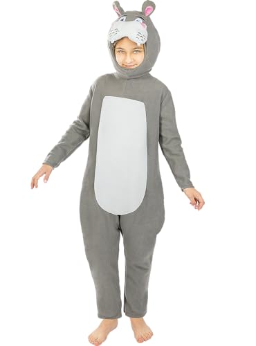 Funidelia | Nilpferd Kostüm für Jungen & Mädchen Tiere - Kostüme für Kinder & Verkleidung für Partys, Karneval & Halloween - Größe 3-4 Jahre - Grau/Silber Funidelia | Nilpferd Kostüm für Jungen & Mädchen Tiere - Kostüme für Kinder & Verkleidung für Partys, Karneval & Halloween - Größe 3-4 Jahre - Grau/Silber von Funidelia