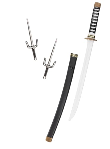Funidelia | Ninja Waffen Set für Herren und Damen Ninja, Japan - Zubehör für Erwachsene, Zubehör für Kostüm - Schwarz Funidelia | Ninja Waffen Set für Herren und Damen Ninja, Japan - Zubehör für Erwachsene, Zubehör für Kostüm - Schwarz von Funidelia