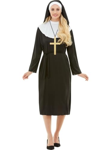 Funidelia | Nonne Kostüm mit Kreuz für Damen Religion, Nun, Sister Act, Berufe - Kostüm für Erwachsene & Verkleidung für Partys, Karneval & Halloween - Größe L - Schwarz Funidelia | Nonne Kostüm mit Kreuz für Damen Religion, Nun, Sister Act, Berufe - Kostüm für Erwachsene & Verkleidung für Partys, Karneval & Halloween - Größe L - Schwarz von Funidelia
