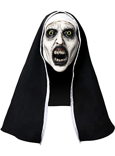 Funidelia | Nonne Valak Maske Deluxe 100% OFFIZIELLE für Herren und Damen The Nun, Horrorfilm, Horror, Zubehör für Kostüm - Lustige Kostüme für deine Partys von Funidelia