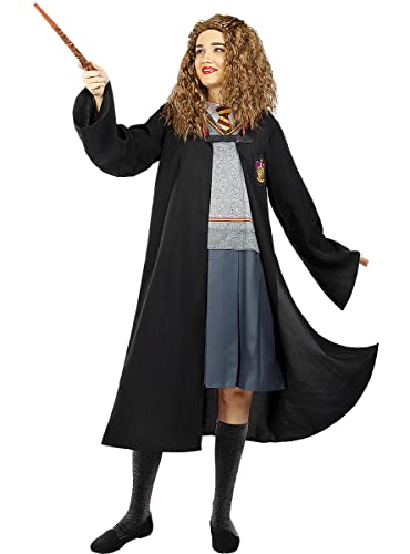 Funidelia Offizielles Hermione-Kostüm für Damen, Größe L, Gryffindor, Magos, Filme & Series, Hogwarts - Farbe: Grau/Silber - Lizenz: 100% offizielles Lizenzprodukt von Funidelia