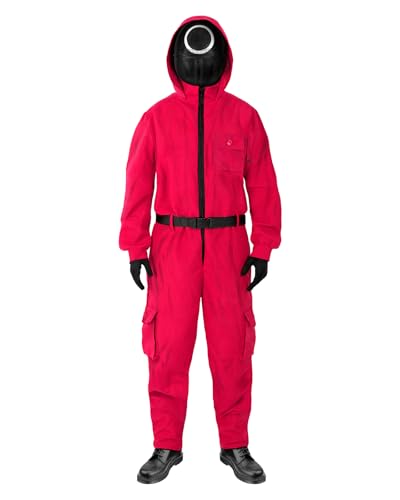 Funidelia Offizielles Squid Game Netflix Kostüm für Herren und Damen mit Kreis-Maske, Overall Squid Game für Erwachsene, Karneval, Halloween und Partys – Größe L - XL Funidelia Offizielles Squid Game Netflix Kostüm für Herren und Damen mit Kreis-Maske, Overall Squid Game für Erwachsene, Karneval, Halloween und Partys – Größe L - XL von Funidelia