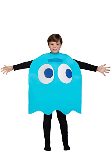 Funidelia | Pac-Man Inky Kostüm 100% OFFIZIELLE für Jungen und Mädchen Größe 4-10 Jahre Games, 80er Jahre, Arcade - Farben: Blau, Zubehör für Kostüm - Lustige Kostüme für deine Partys von Funidelia