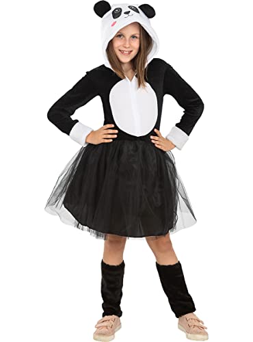 Funidelia | Pandabär Kostüm für Mädchen Tiere, Bär - Kostüm für Kinder & Verkleidung für Partys, Karneval & Halloween - Größe 5-6 Jahre - Schwarz Funidelia | Pandabär Kostüm für Mädchen Tiere, Bär - Kostüm für Kinder & Verkleidung für Partys, Karneval & Halloween - Größe 5-6 Jahre - Schwarz von Funidelia