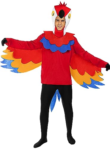 Funidelia | Papagei Kostüm für Herren und Damen Tiere, Vögel - Kostüm für Erwachsene & Verkleidung für Partys, Karneval & Halloween - Größe M - L - Rot Funidelia | Papagei Kostüm für Herren und Damen Tiere, Vögel - Kostüm für Erwachsene & Verkleidung für Partys, Karneval & Halloween - Größe M - L - Rot von Funidelia