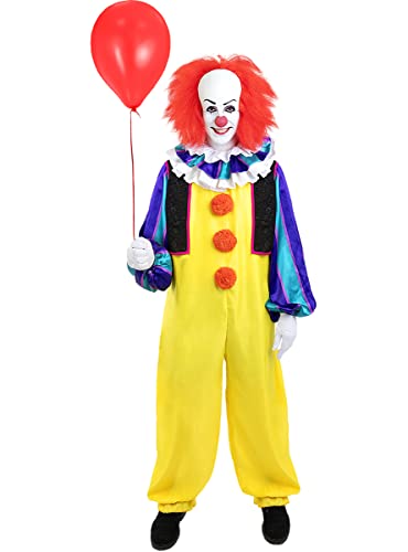 Funidelia | Pennywise Kostüm - Es (Movie) 100% OFFIZIELLE für Herren Größe M Pennywise, Horrorfilm, Killer clown, Horror - Farben: Bunt, Zubehör für Kostüm - Lustige Kostüme für deine Partys von Funidelia