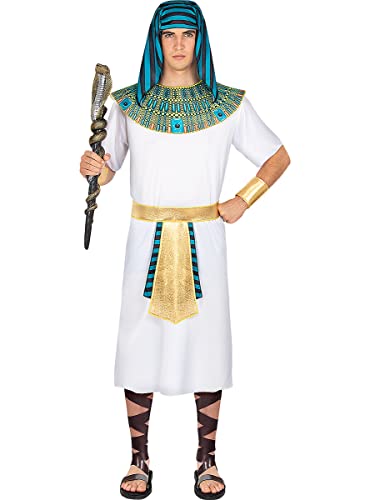 Funidelia | Pharao Kostüm für Herren Ägypten, Pharao, Kulturen, Länder - Kostüm für Erwachsene & Verkleidung für Partys, Karneval & Halloween - Größe S - M - Weiß von Funidelia