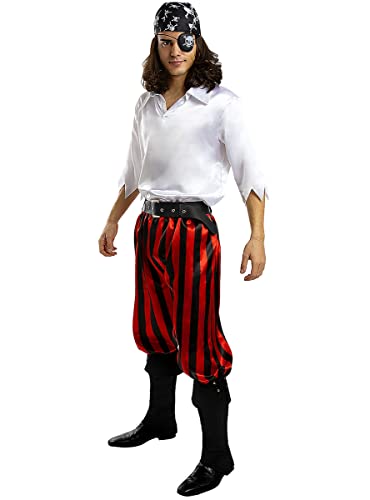 Funidelia | Piraten Kostüm - Seeräuber Kollektion für Herren Größe 4XL Korsar, Seeräuber - Farben: Bunt, Zubehör für Kostüm - Lustige Kostüme für Deine Partys von Funidelia