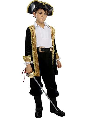Funidelia | Piraten Kostüm deluxe - Kolonial Kollektion für Jungen Größe 3-4 Jahre Korsar, Seeräuber - Farben: Bunt, Zubehör für Kostüm - Lustige Kostüme für deine Partys von Funidelia