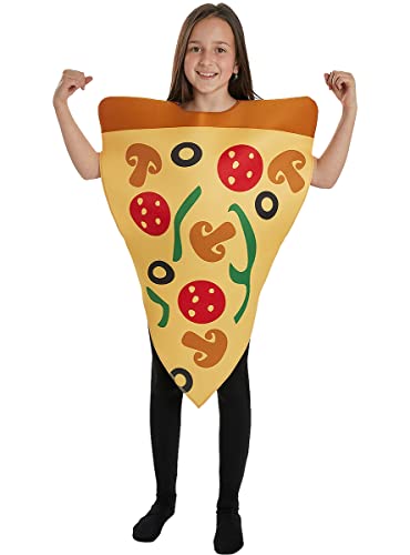 Funidelia | Pizza Kostüm für Jungen und Mädchen Essen, Trinken, Lustige & Ausgefallene - Kostüm für Kinder & Verkleidung für Partys, Karneval & Halloween - Größe 3-6 Jahre - Braun von Funidelia