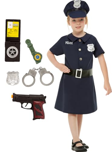 Funidelia | Polizistenkostüm mit Zubehör für Mädchen Polizist, Agent, FBI, Berufe - Kostüm für Kinder & Verkleidung für Partys, Karneval & Halloween - Größe 7-9 Jahre - Dunkelblau Funidelia | Polizistenkostüm mit Zubehör für Mädchen Polizist, Agent, FBI, Berufe - Kostüm für Kinder & Verkleidung für Partys, Karneval & Halloween - Größe 7-9 Jahre - Dunkelblau von Funidelia