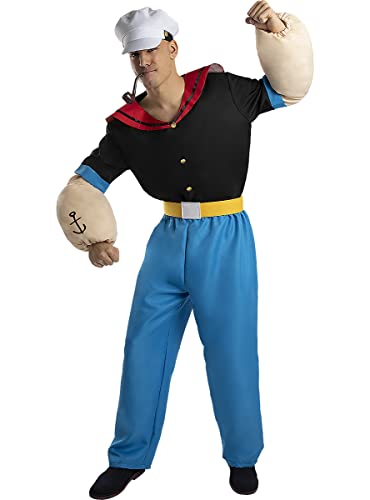Funidelia | Popeye Kostüm 100% OFFIZIELLE für Herren Größe XXL Popeye, Zeichentrickfilm - Farben: Bunt, Zubehör für Kostüm - Lustige Kostüme für deine Partys Funidelia | Popeye Kostüm 100% OFFIZIELLE für Herren Größe XXL Popeye, Zeichentrickfilm - Farben: Bunt, Zubehör für Kostüm - Lustige Kostüme für deine Partys von Funidelia