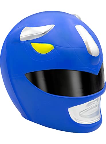 Funidelia | Power Ranger Helm blau für Herren Film und Serien, Superhelden, Zeichentrickfilm - Zubehör für Erwachsene, Zubehör für Kostüm - Blau von Funidelia