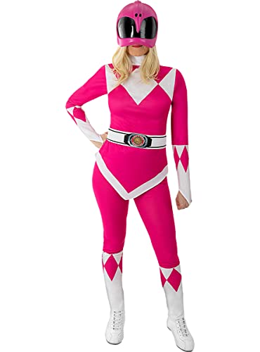Funidelia Power Ranger Kostüm rosa für Damen, Offizielle Lizenz, Größe S Film und Serien, Superhelden - Verkleidung für Erwachsene für Partys, Karneval und Halloween von Funidelia