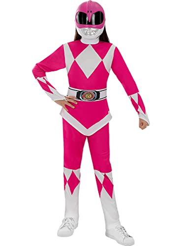 Funidelia | Power Ranger Kostüm rosa für Mädchen Film und Serien, Superhelden, Zeichentrickfilm - Kostüm für Kinder & Verkleidung für Partys, Karneval & Halloween - Größe 10-12 Jahre - Rosa von Funidelia