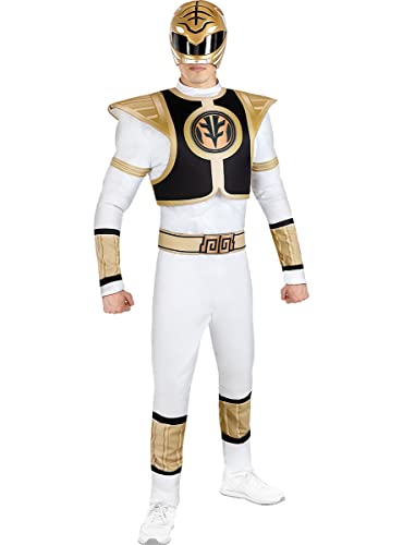 Funidelia | Power Ranger Kostüm weiß für Herren Film und Serien, Superhelden, Zeichentrickfilm - Kostüm für Erwachsene & Verkleidung für Partys, Karneval & Halloween - Größe M - Weiß Funidelia | Power Ranger Kostüm weiß für Herren Film und Serien, Superhelden, Zeichentrickfilm - Kostüm für Erwachsene & Verkleidung für Partys, Karneval & Halloween - Größe M - Weiß von Funidelia