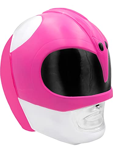 Funidelia | Power Rangers Helm rosa für Damen Film und Serien, Superhelden, Zeichentrickfilm - Zubehör für Erwachsene, Zubehör für Kostüm - Rosa von Funidelia