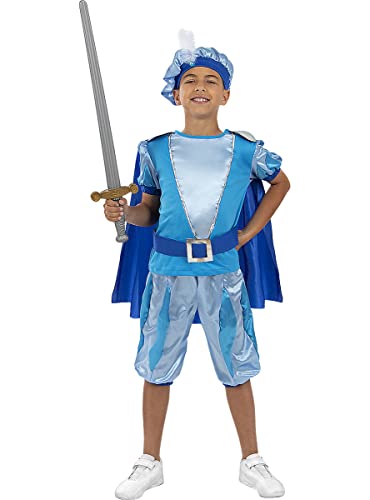 Funidelia | Prinzen Kostüm für Jungen Mittelalter, Prinzessinnen, Königin - Kostüm für Kinder & Verkleidung für Partys, Karneval & Halloween - Größe 3-4 Jahre - Blau Funidelia | Prinzen Kostüm für Jungen Mittelalter, Prinzessinnen, Königin - Kostüm für Kinder & Verkleidung für Partys, Karneval & Halloween - Größe 3-4 Jahre - Blau von Funidelia