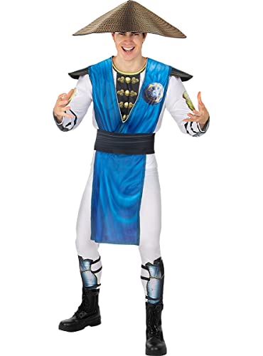 Funidelia | Raiden Kostüm Mortal Kombat für Herren Kostüm für Erwachsene & Verkleidung für Partys, Karneval & Halloween - Größe L - Blau Funidelia | Raiden Kostüm Mortal Kombat für Herren Kostüm für Erwachsene & Verkleidung für Partys, Karneval & Halloween - Größe L - Blau von Funidelia