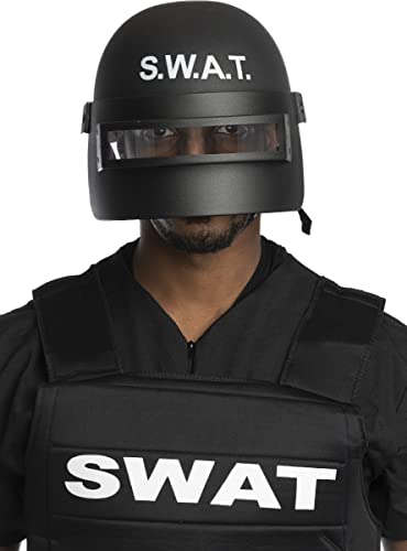 Funidelia | SWAT Schutztruppen Helm für Herren und Damen Polizist, Agent, FBI, Berufe - Farben: Schwarz, Zubehör für Kostüm - Lustige Kostüme für Deine Partys von Funidelia