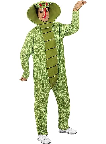 Funidelia | Schlangen Kostüm für Herren und Damen Tiere - Kostüm für Erwachsene & Verkleidung für Partys, Karneval & Halloween - Größe L - XL - Grün von Funidelia