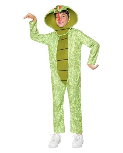 Funidelia Schlangen Kostüm für Jungen und Mädchen mit Overall und Mütze, Tieranzug Kinder, Karneval, Halloween und Partys – Größe 3-4 Jahre von Funidelia