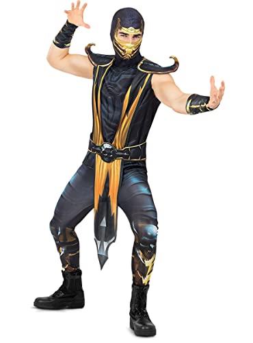 Funidelia | Scorpion Kostüm Mortal Kombat für Herren Kostüm für Erwachsene & Verkleidung für Partys, Karneval & Halloween - Größe M - Schwarz von Funidelia