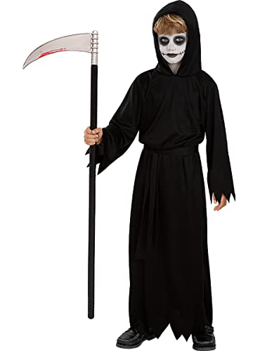 Funidelia | Sense Kostüm für Jungen und Mädchen Horror, Grim Reaper, Death, Halloween - Kostüm für Kinder & Verkleidung für Partys, Karneval & Halloween - Größe 3-6 Jahre - Schwarz von Funidelia
