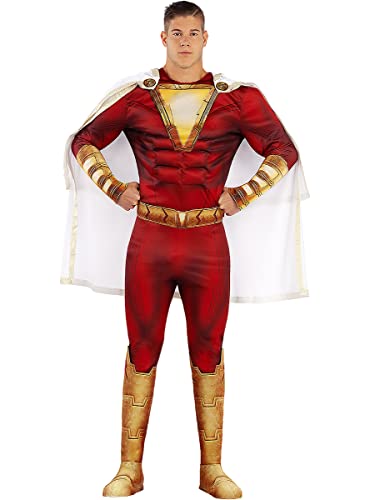 Funidelia | Shazam Kostüm für Herren Superhelden, DC Comics - Kostüme für Erwachsene & Verkleidung für Partys, Karneval & Halloween - Größe L - Rot von Funidelia
