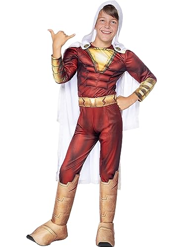 Funidelia | Shazam Kostüm für Jungen Superhelden, DC Comics - Kostüm für Kinder & Verkleidung für Partys, Karneval & Halloween - Größe 10-12 Jahre - Rot Funidelia | Shazam Kostüm für Jungen Superhelden, DC Comics - Kostüm für Kinder & Verkleidung für Partys, Karneval & Halloween - Größe 10-12 Jahre - Rot von Funidelia