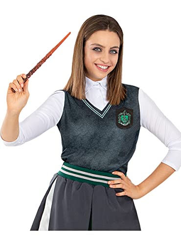 Funidelia | Slytherin T-Shirt - Harry Potter für Damen Hogwarts, Zauberer, Film und Serien - Kostüm für Erwachsene & Verkleidung für Partys, Karneval & Halloween - Größe S - Grau/Silber von Funidelia