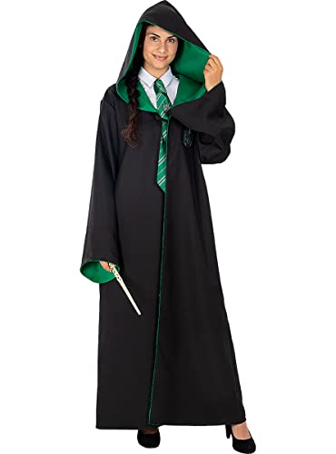 Funidelia | Slytherin Umhang Diamond Edition für Herren und Damen Kostüm für Erwachsene & Verkleidung für Partys, Karneval & Halloween - Größe M - Schwarz von Funidelia