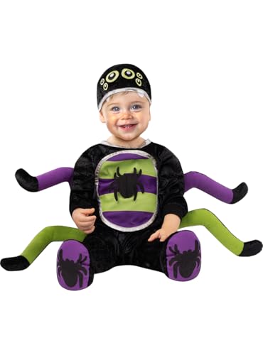 Funidelia | Spinnen Kostüms für Baby Tiere, Halloween, Horror - Kostüm für Baby & Verkleidung für Partys, Karneval & Halloween - Größe 12-24 Monate - Schwarz Funidelia | Spinnen Kostüms für Baby Tiere, Halloween, Horror - Kostüm für Baby & Verkleidung für Partys, Karneval & Halloween - Größe 12-24 Monate - Schwarz von Funidelia