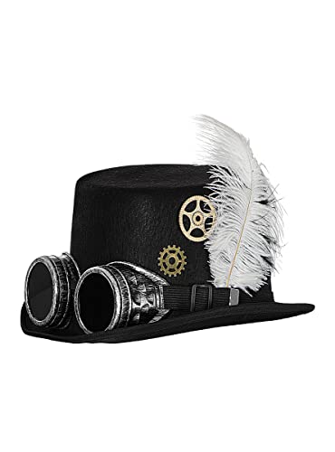 Funidelia | Steampunk Hut und Brille für Herren und Damen Western, Film und Serien - Zubehör für Erwachsene, Zubehör für Kostüm - Braun Funidelia | Steampunk Hut und Brille für Herren und Damen Western, Film und Serien - Zubehör für Erwachsene, Zubehör für Kostüm - Braun von Funidelia