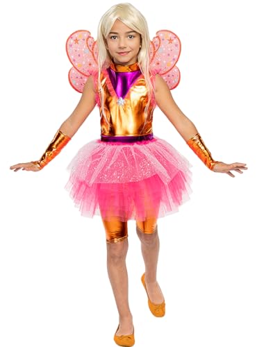 Funidelia | Stella Kostüm - Winx Club für Mädchen Zeichentrickfilm, Winx club, Film und Serien - Kostüm für Kinder & Verkleidung für Partys, Karneval & Halloween - Größe 7-9 Jahre - Orange Funidelia | Stella Kostüm - Winx Club für Mädchen Zeichentrickfilm, Winx club, Film und Serien - Kostüm für Kinder & Verkleidung für Partys, Karneval & Halloween - Größe 7-9 Jahre - Orange von Funidelia