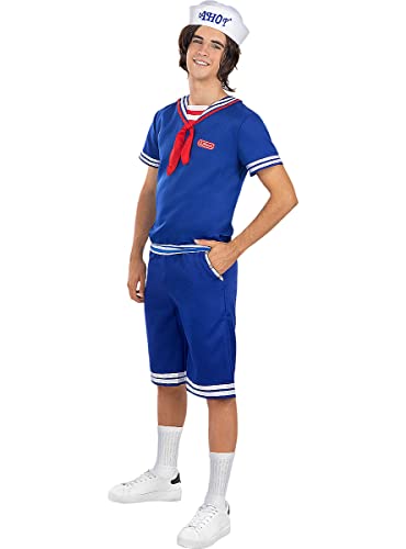 Funidelia | Steve Ahoy Stranger Things Kostüm Official Netflix für Herren Kostüm für Erwachsene & Verkleidung für Partys, Karneval & Halloween - Größe - M - Blau von Funidelia