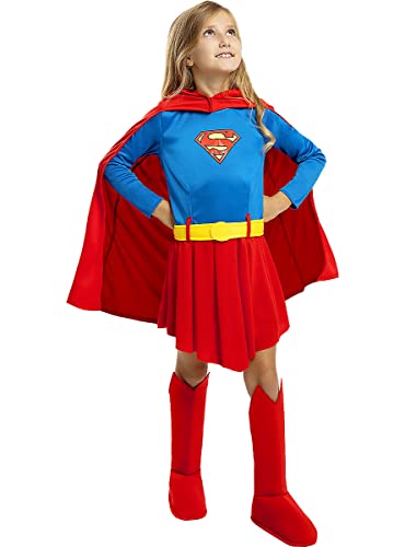 Funidelia | Supergirl Kostüm 100% OFFIZIELLE für Mädchen Größe 3-4 Jahre Kara Zor-El, Superhelden, DC Comics - Farben: Bunt, Zubehör für Kostüm - Lustige Kostüme für deine Partys von Funidelia