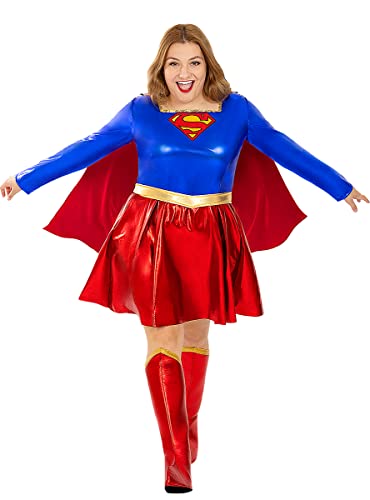 Funidelia | Supergirl Kostüm sexy für Damen Kara Zor-El, Superhelden, DC Comics - Kostüme für Erwachsene & Verkleidung für Partys, Karneval & Halloween - Größe M - Rot von Funidelia