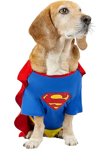 Funidelia | Superman Kostüme für Hunde Man of Steel, Superhelden, DC Comics, Justice League - & Verkleidung für Partys, Karneval & Halloween - Größe M - Blau von Funidelia