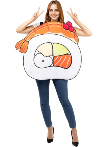 Funidelia | Sushi Kostüm für Herren und Damen Essen, Trinken, Lustige & Ausgefallene - Kostüm für Erwachsene & Verkleidung für Partys, Karneval & Halloween - Einheitsgröße - Schwarz Funidelia | Sushi Kostüm für Herren und Damen Essen, Trinken, Lustige & Ausgefallene - Kostüm für Erwachsene & Verkleidung für Partys, Karneval & Halloween - Einheitsgröße - Schwarz von Funidelia