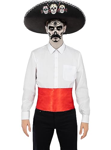 Funidelia | Tag der Toten Día de los Muertos Set für Herren Mexikanischer Schädel, Horror - Kostüm für Erwachsene & Verkleidung für Partys, Karneval & Halloween - Schwarz von Funidelia