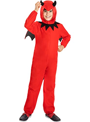 Funidelia | Teufel Kostüm für Jungen Dämonen, Teufel, Halloween, Horror - Kostüm für Kinder & Verkleidung für Partys, Karneval & Halloween - Größe 3-4 Jahre - Rot Funidelia | Teufel Kostüm für Jungen Dämonen, Teufel, Halloween, Horror - Kostüm für Kinder & Verkleidung für Partys, Karneval & Halloween - Größe 3-4 Jahre - Rot von Funidelia