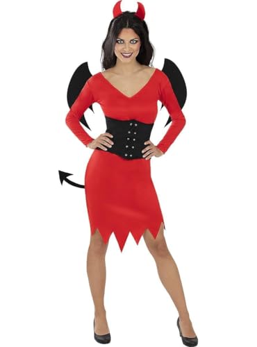 Funidelia | Teufelin Kostüm für Damen Dämonen, Teufel, Halloween, Horror - Kostüm für Erwachsene & Verkleidung für Partys, Karneval & Halloween - Größe XL - Rot Funidelia | Teufelin Kostüm für Damen Dämonen, Teufel, Halloween, Horror - Kostüm für Erwachsene & Verkleidung für Partys, Karneval & Halloween - Größe XL - Rot von Funidelia
